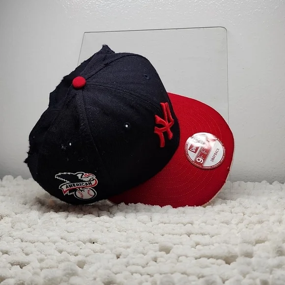 🔥NEW YORK YANKEES🔥  DISTRESSED *59 FIFTY ×GENUINE MLB× HAT *ONE SIZE FITS ALL* - Picture 15 of 16